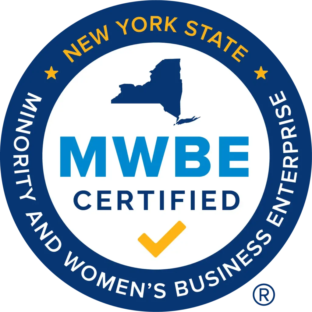 Certified New York State Minority and Women's Business Enterprise.