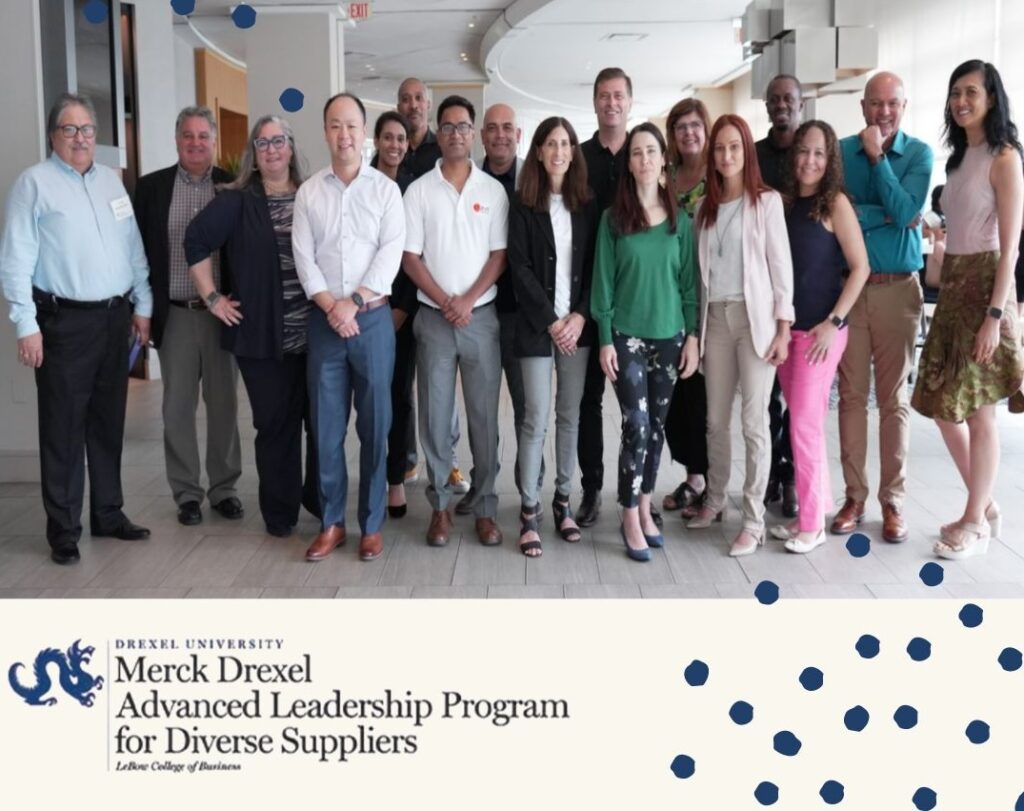 Elin Barton with her fellow graduates of the Merck Drexel Advanced Leadership Program for Diverse Suppliers.