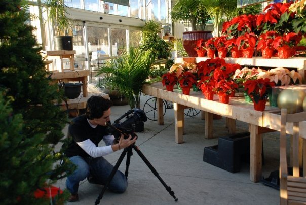 White Knight Productions recording video of plants at W&W Nursery.