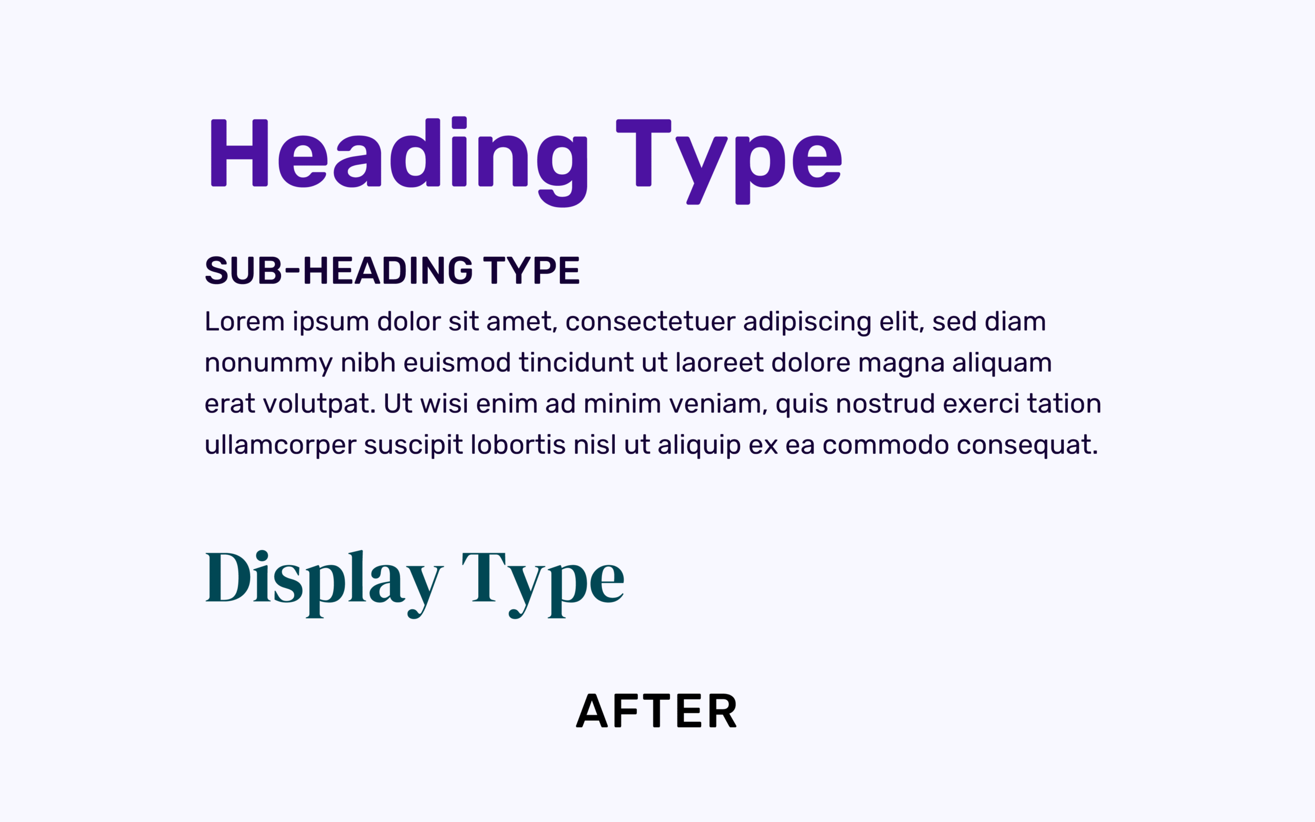 After sample of AMI's typography usage that includes sans-serif fonts.