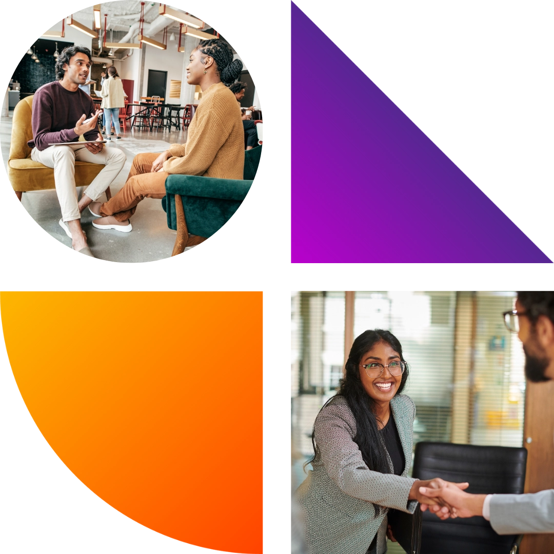 Recruitment interviews in an office with job candidates.